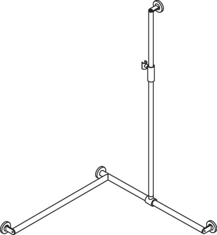 HEWI Haltegriff Ausführung links „System 900“, Befestigung verdeckt HEWI Haltegriff Ausführung links „System 900“, Befestigung verdeckt
