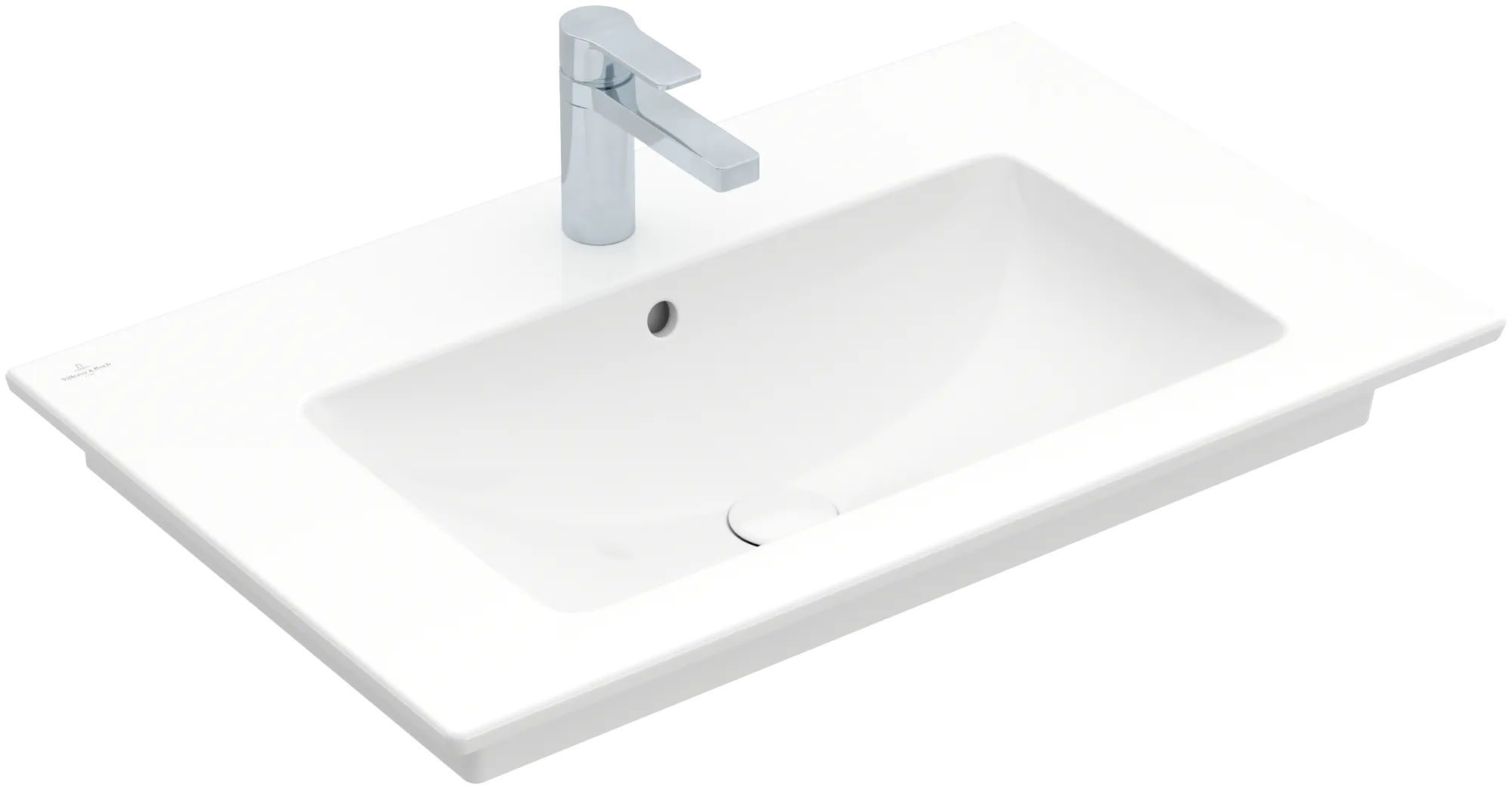 Villeroy & Boch Wandwaschtisch „Venticello“ 800 × 500 × 165 mm, für Becken mittig, mit Hahnlochbohrung, Hahnlochposition mittig in Weiß Alpin Villeroy & Boch Wandwaschtisch „Venticello“ 800 × 500 × 165 mm, für Becken mittig, mit Hahnlochbohrung, Hahnlochposition mittig in Weiß Alpin