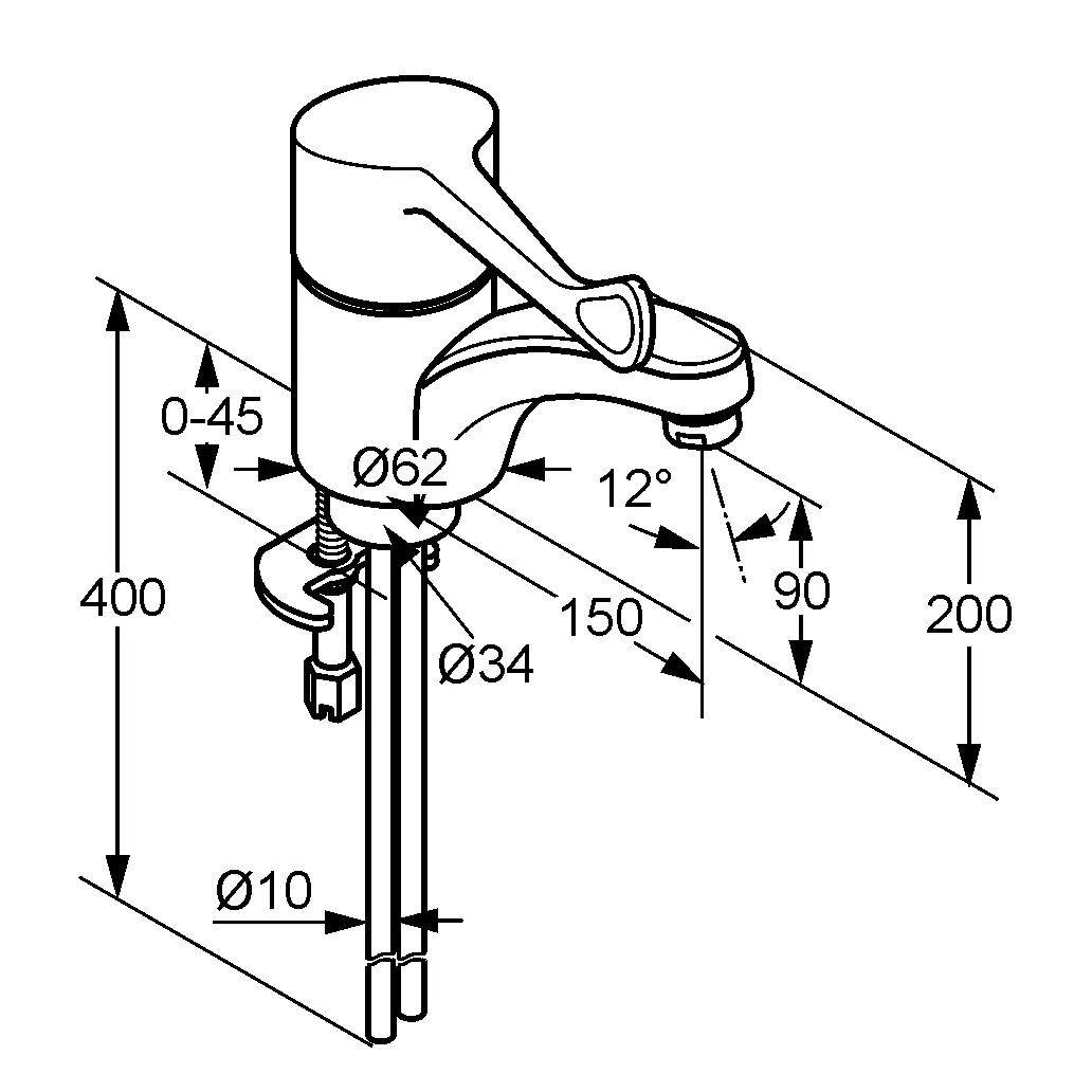 Kludi MEDI CARE Waschtisch-EHM Armatur chrom Kludi MEDI CARE Waschtisch-EHM Armatur chrom