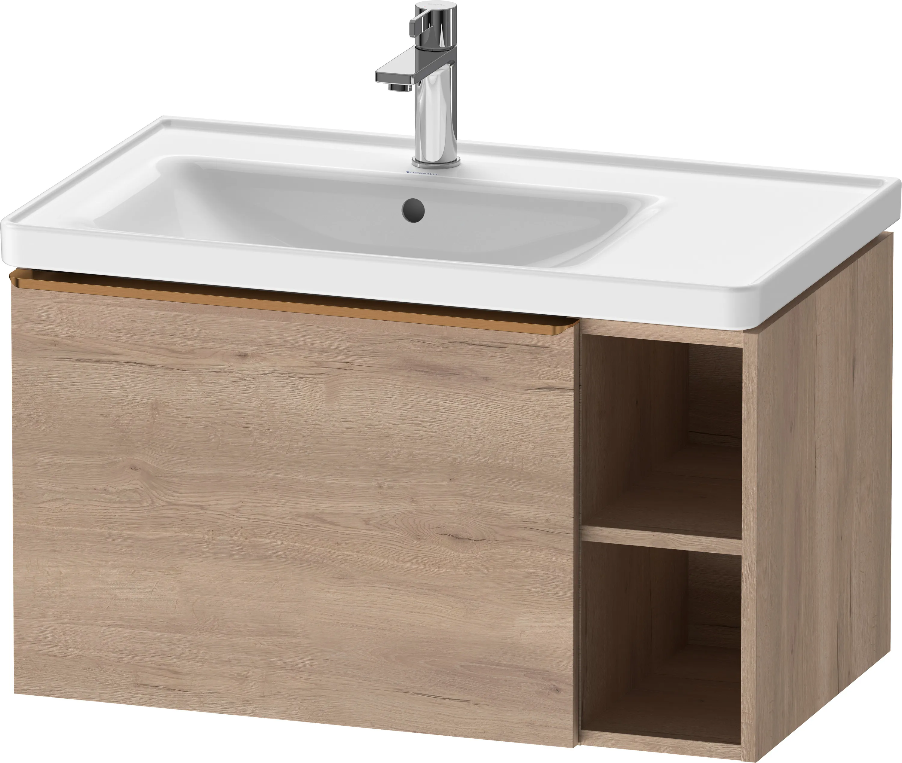 Duravit Waschtischunterschrank wandhängend „D-Neo“ 78,4 × 44 × 45,2 cm Eiche Marmoriert