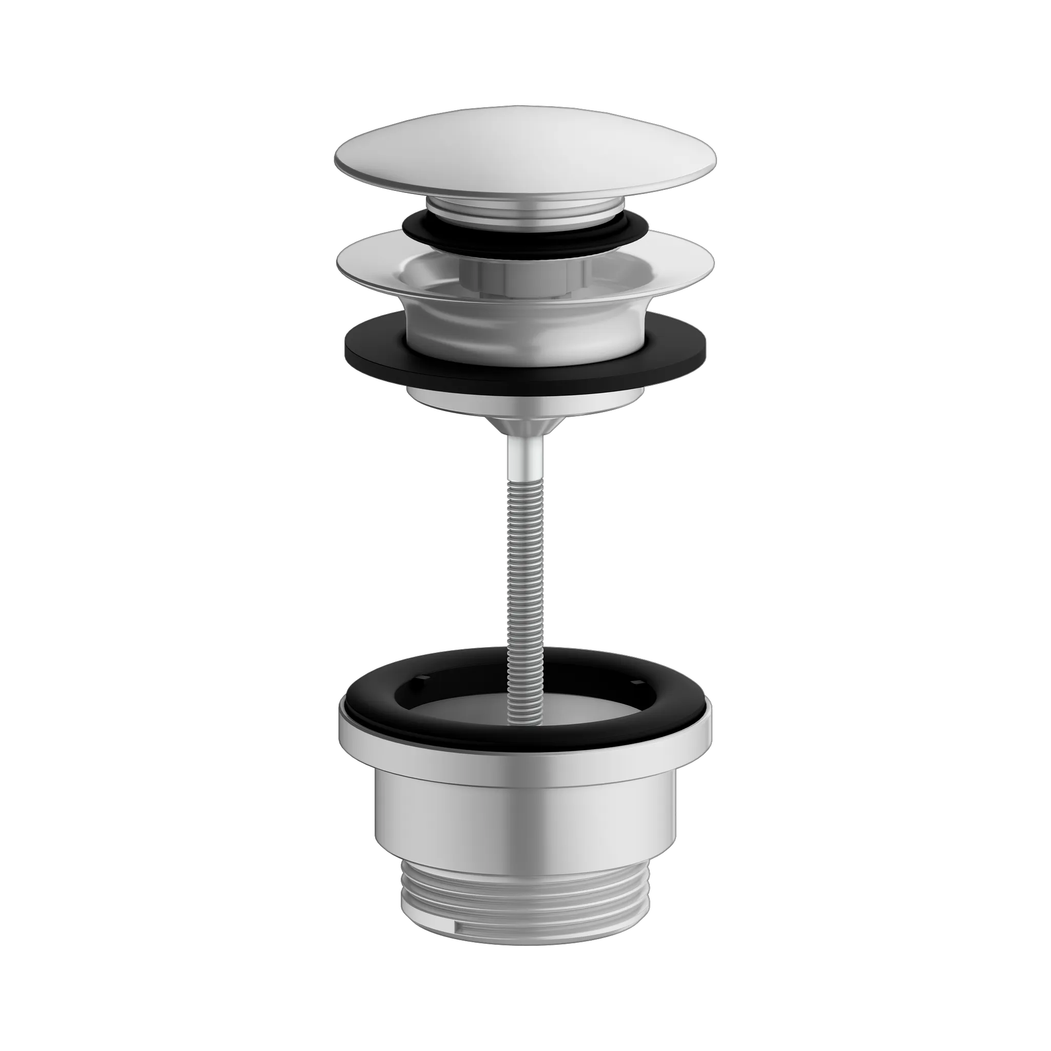 KEUCO Ablaufgarnitur Push-Open, Aluminium-finish