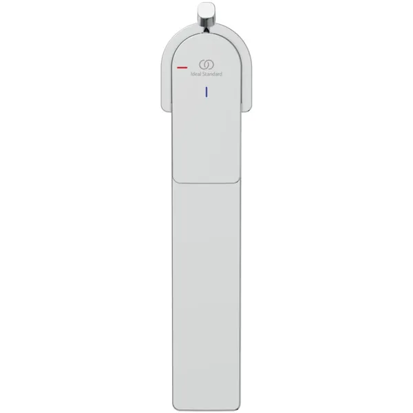 Waschtischarmatur Edge, Slim, mit verlängerter Sockel, mit Ablaufgarnitur, 5l/min, BlueStart, Chrom