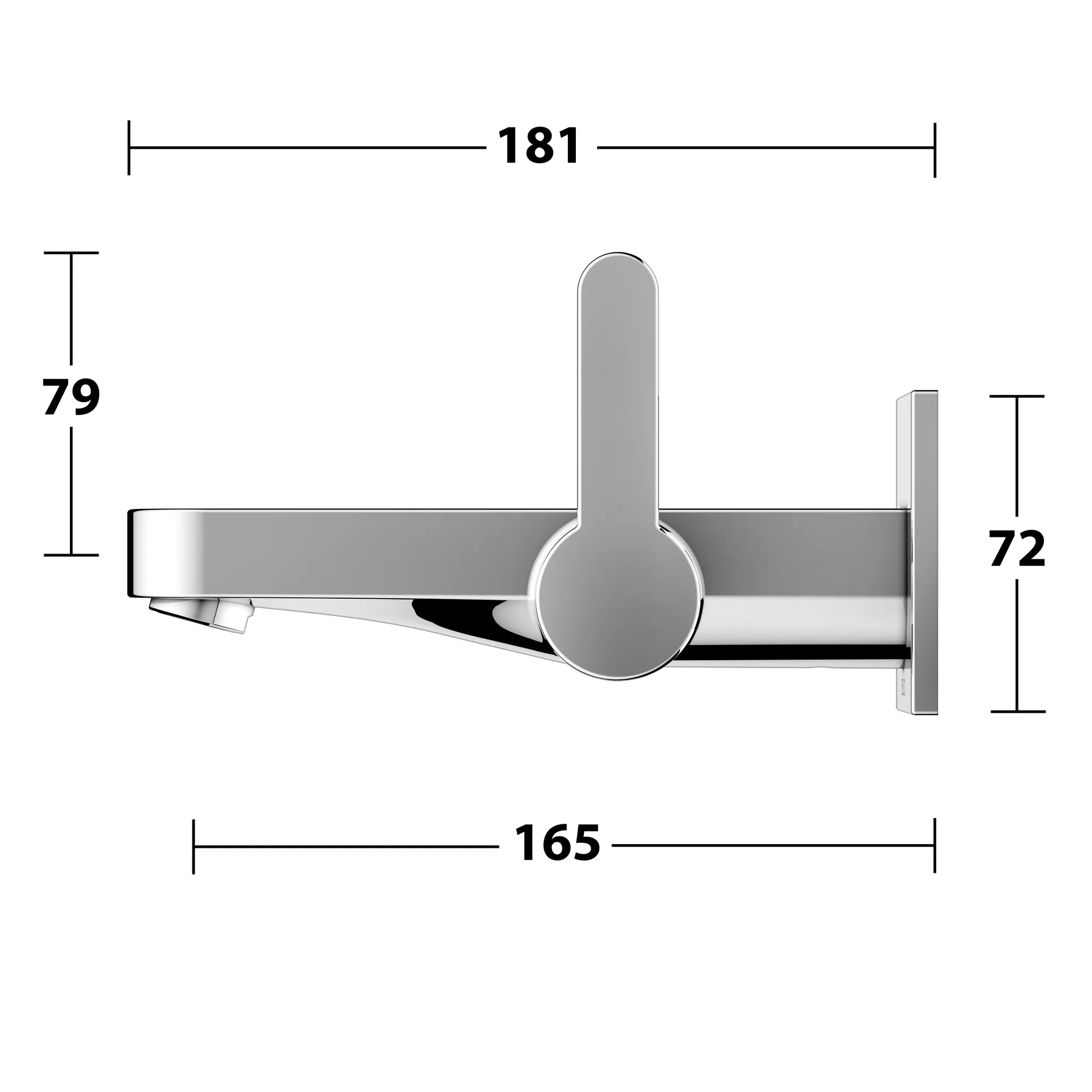 KEUCO IXMO Einhebel-Waschtischmischer Unterputz 1 Loch IXMO Flat für Wandmontage, eckig Ausladung 165 mm/IXMO Flat verchromt KEUCO IXMO Einhebel-Waschtischmischer Unterputz 1 Loch IXMO Flat für Wandmontage, eckig Ausladung 165 mm/IXMO Flat verchromt