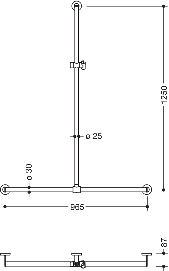 HEWI Haltegriff pulverbeschichtet „System 900“