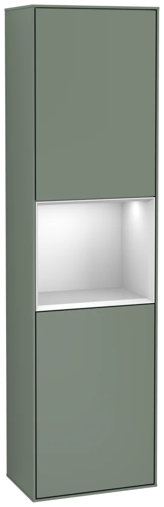 Villeroy & Boch Hochschrank Finion F460MT 418x1516x270 mm, Olive Matt Lacquer, mit Beleuchtung und Push-to-open Funktion Villeroy & Boch Hochschrank Finion F460MT 418x1516x270 mm, Olive Matt Lacquer, mit Beleuchtung und Push-to-open Funktion