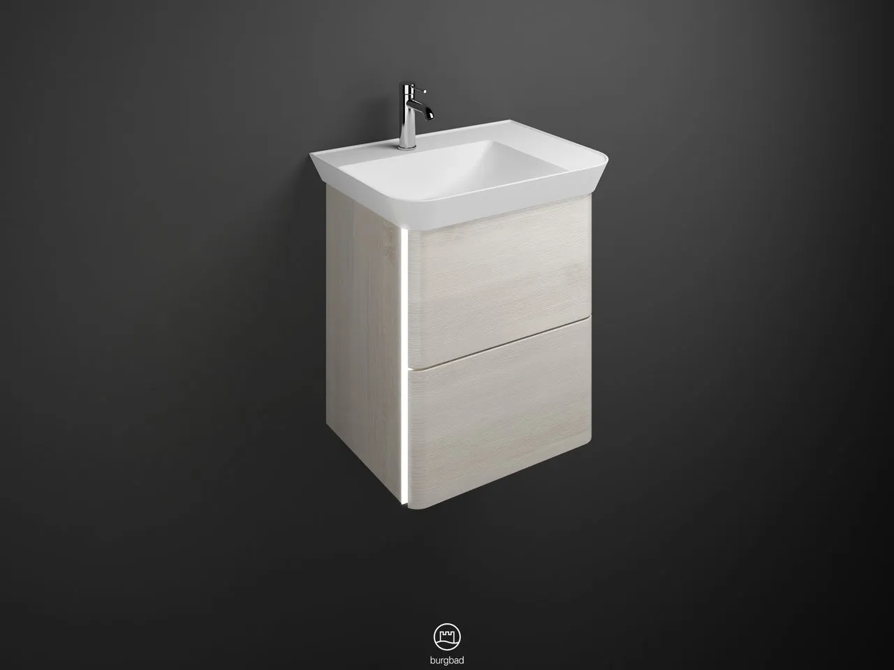 burgbad Waschtischunterschrank „Iveo“ in Eiche Dekor Cashmere burgbad Waschtischunterschrank „Iveo“ in Eiche Dekor Cashmere