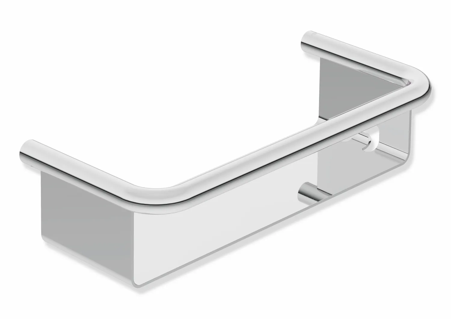 Duschkorb, Edelstahl, verchromt, mit integriertem Haken, Breite 265 mm, Höhe 67 mm, Tiefe 119 mm Duschkorb, Edelstahl, verchromt, mit integriertem Haken, Breite 265 mm, Höhe 67 mm, Tiefe 119 mm