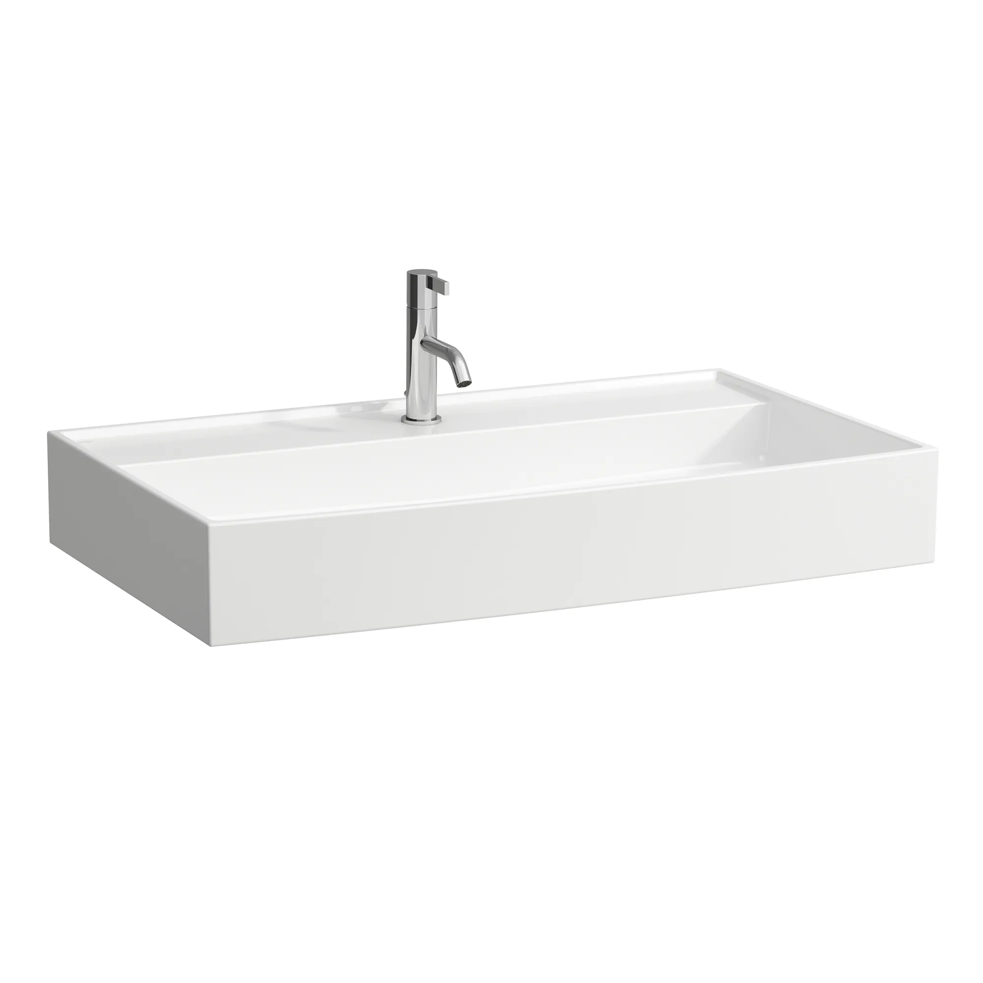 Waschtisch Kartell • 460x800x145 1 Hahnloch mit Überlauf Standardablauf weiß Waschtisch Kartell • 460x800x145 1 Hahnloch mit Überlauf Standardablauf weiß