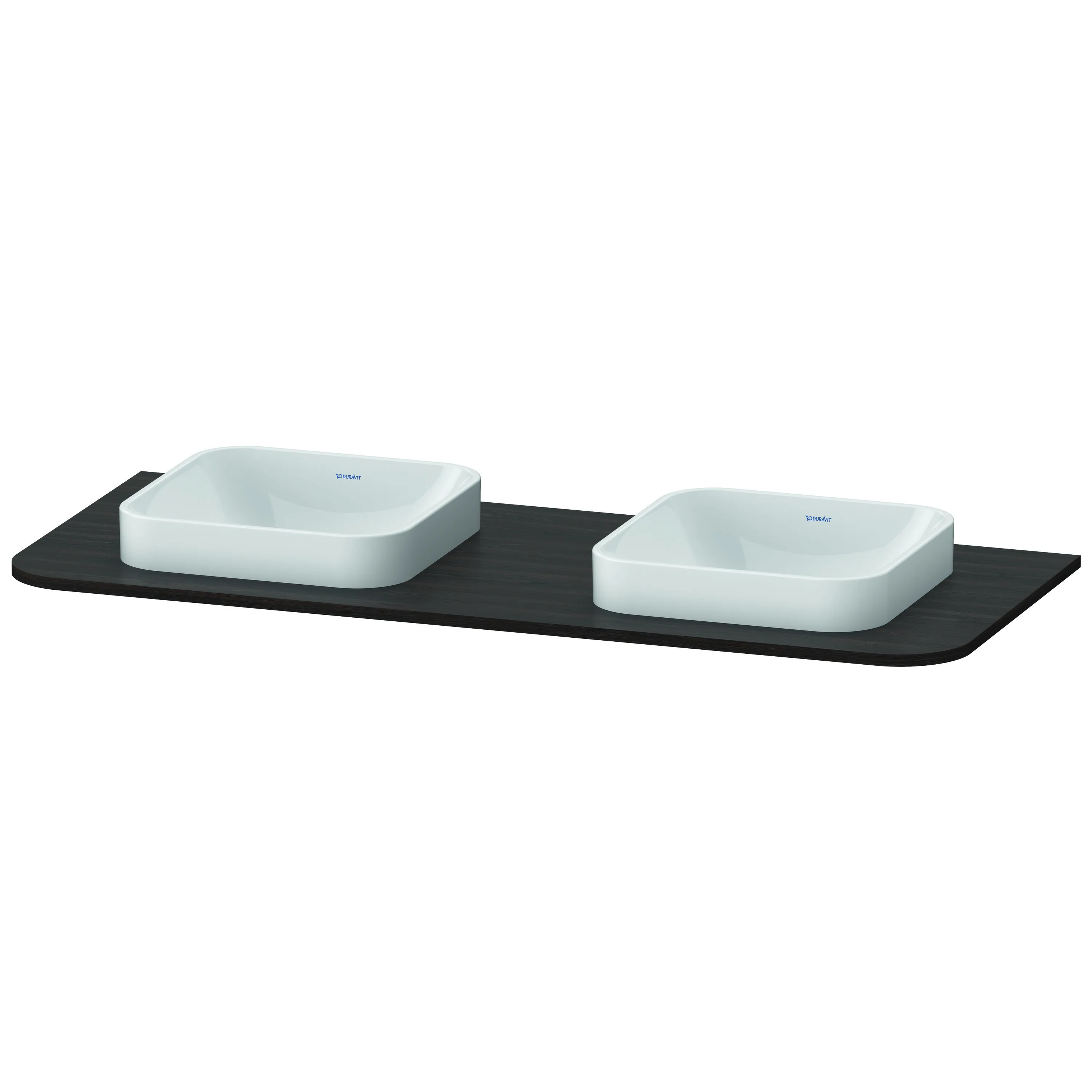 Duravit Konsole „Happy D.2 Plus“, links und rechts in Nussbaum gebürstet Ausschnitte: 2 / Farbe: Nussbaum gebürstet / Größe: 130 × 55 × 1,6 cm