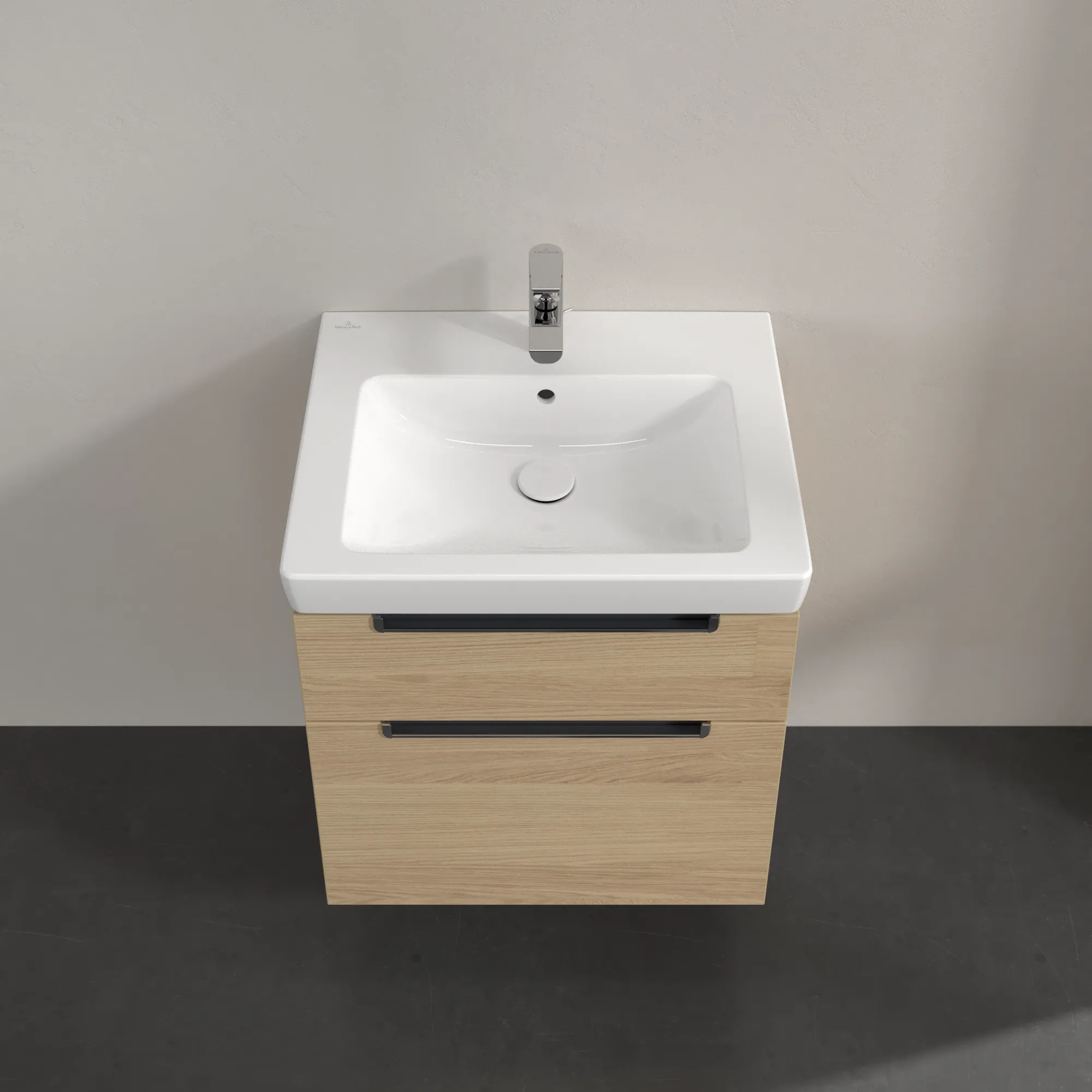 Villeroy & Boch Waschtischunterschrank „Subway 2.0“ 587 × 590 × 454 mm Nordic Oak, für Becken mittig, ohne Beleuchtung