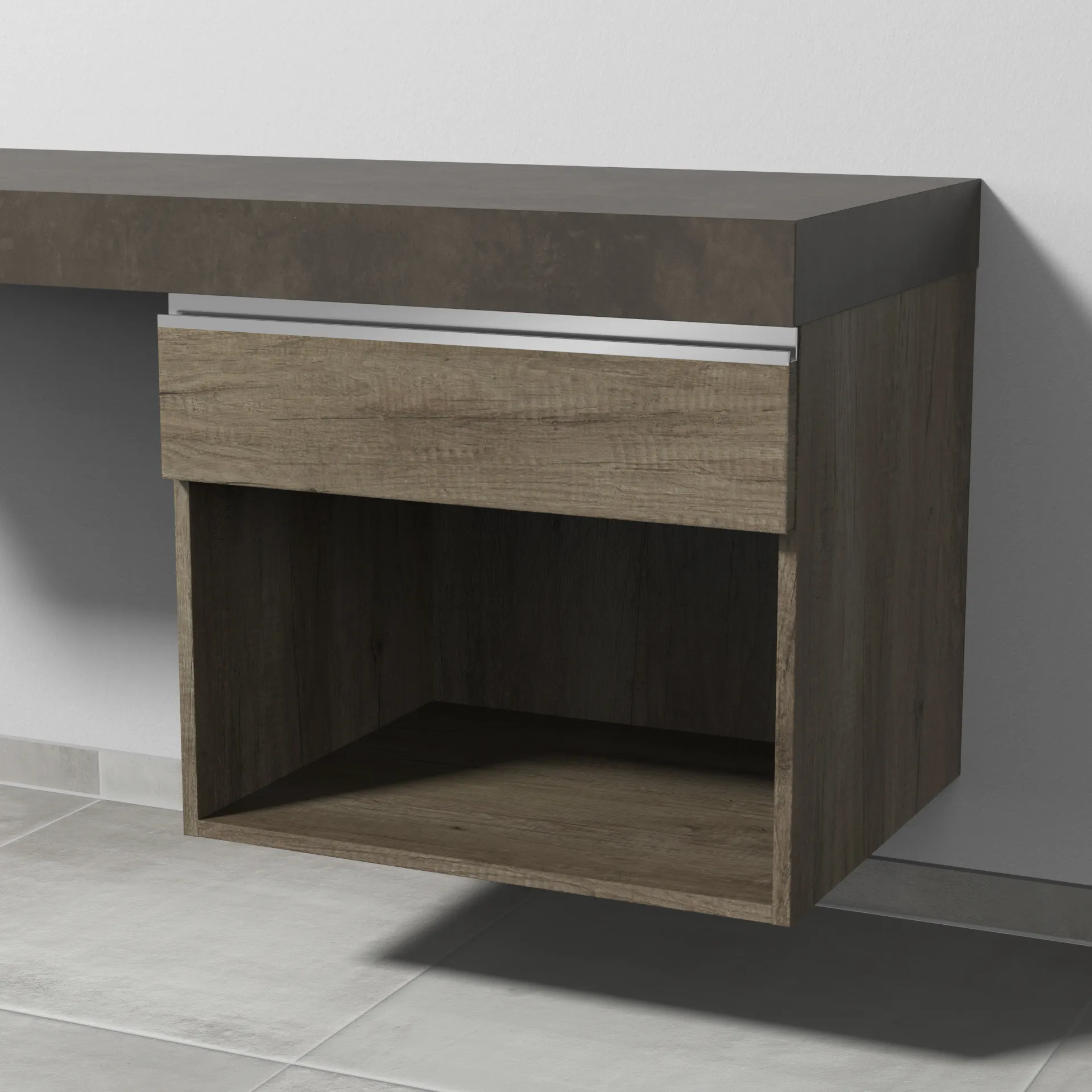 Sanipa Anbauschrank „2morrow“ 600 × 510 × 520 mm in Eiche Nebraska