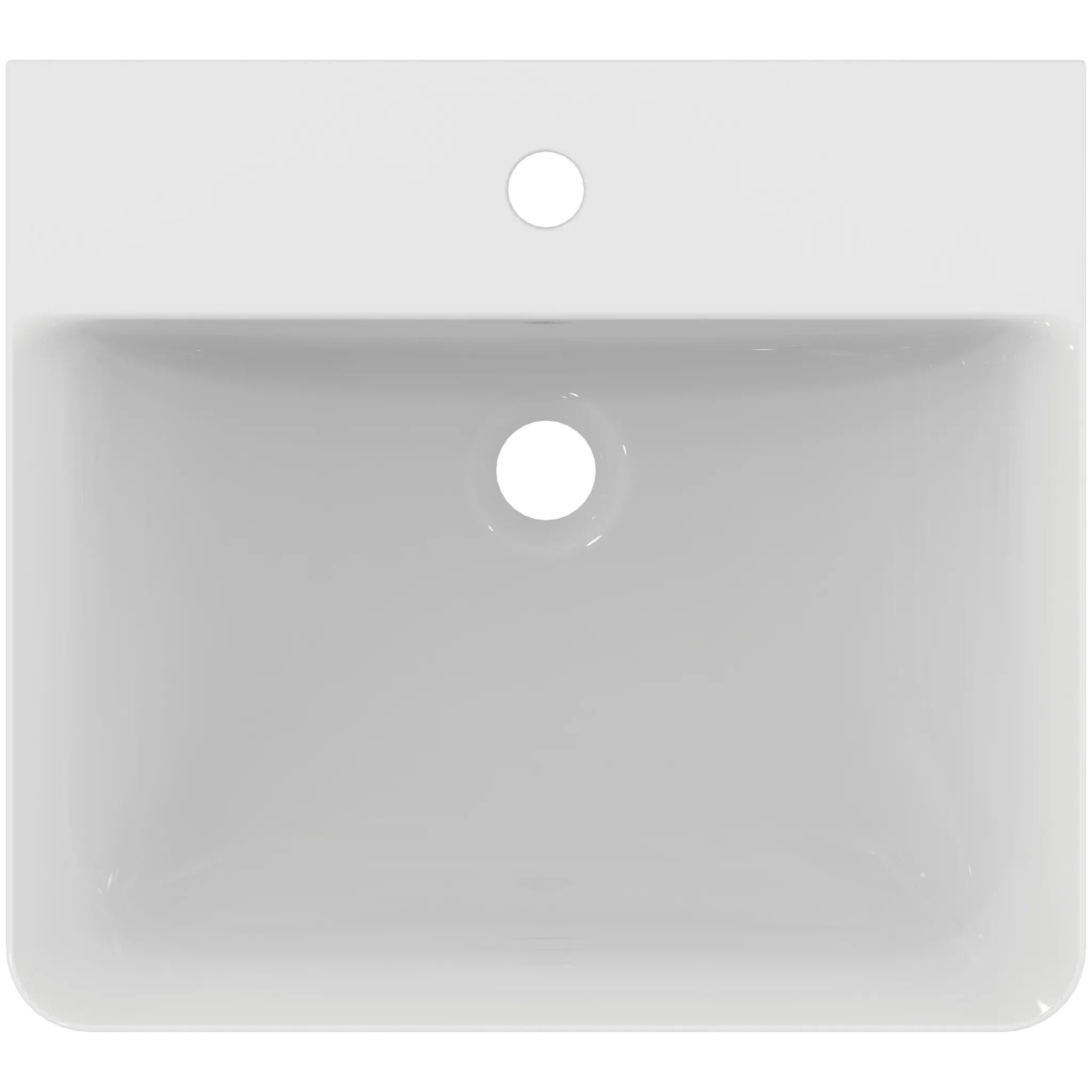 Waschbecken „ConnectAir“ 50 × 45 × 16 cm, Hahnlochposition mittig in Weiß Waschbecken „ConnectAir“ 50 × 45 × 16 cm, Hahnlochposition mittig in Weiß