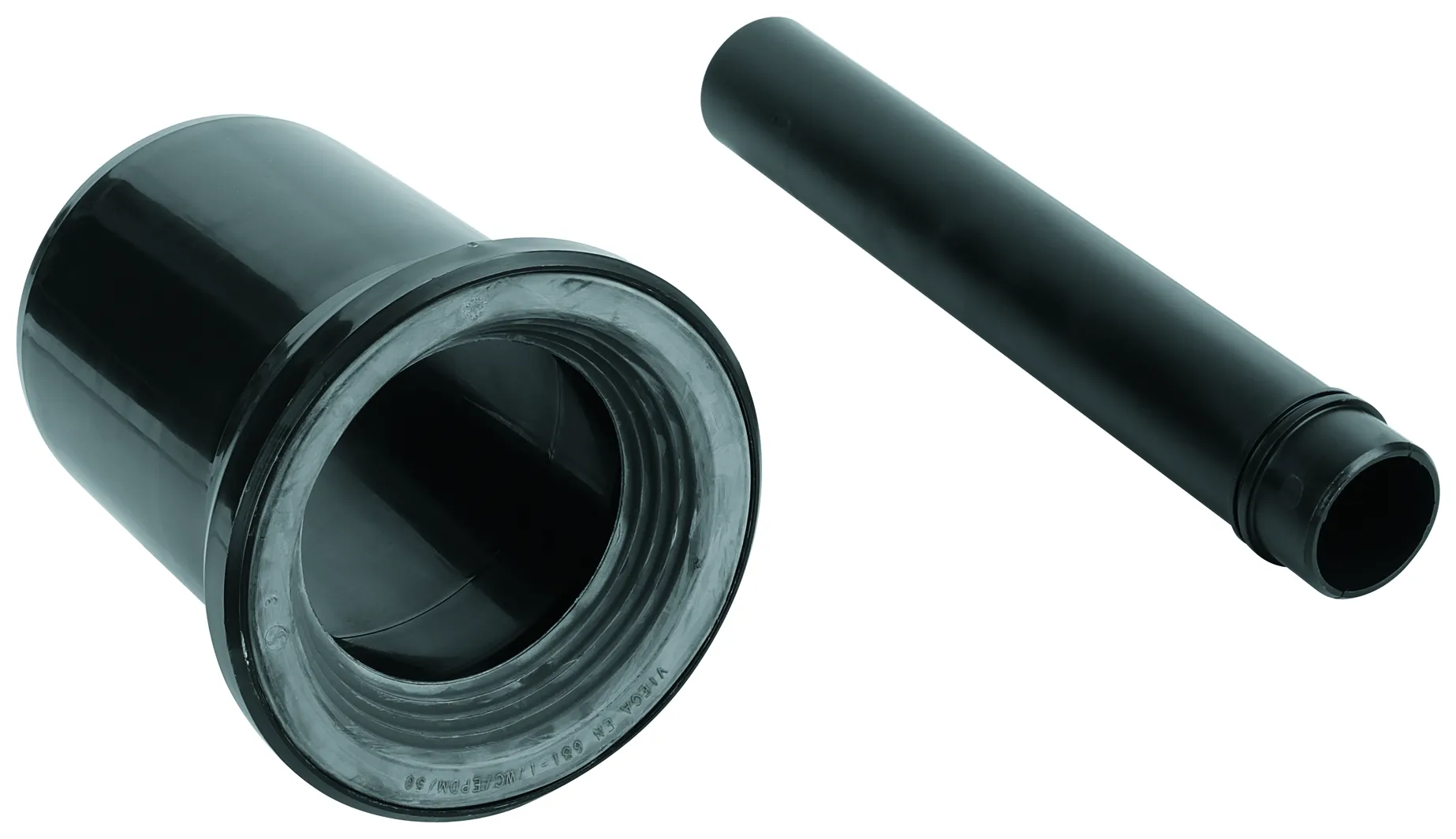 WC Zu- und Ablaufgarnitur 37104, für wandhängendes WC, schwarz WC Zu- und Ablaufgarnitur 37104, für wandhängendes WC, schwarz