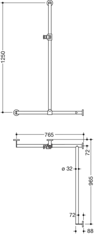 HEWI Haltegriff „System 900“ in Dunkelgrau Perlglimmer tiefmatt / Schwarz matt HEWI Haltegriff „System 900“ in Dunkelgrau Perlglimmer tiefmatt / Schwarz matt