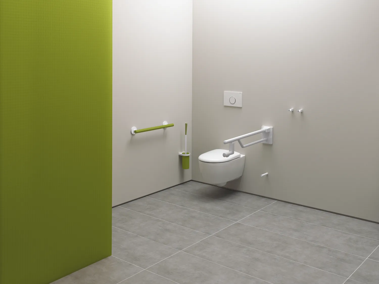 HEWI Toilettenbürstengarnitur „System 800K“ 10,5 × 54,3 cm in Anthrazitgrau HEWI Toilettenbürstengarnitur „System 800K“ 10,5 × 54,3 cm in Anthrazitgrau