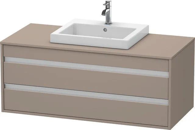 Duravit Waschtischunterschrank wandhängend „Ketho“ 120 × 49,6 × 55 cm in Basalt Matt