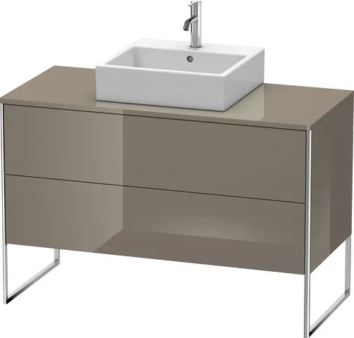 Duravit Waschtischunterschrank bodenstehend „XSquare“ 120 × 77,8 × 54,8 cm Flannel Grey Hochglanz Duravit Waschtischunterschrank bodenstehend „XSquare“ 120 × 77,8 × 54,8 cm Flannel Grey Hochglanz