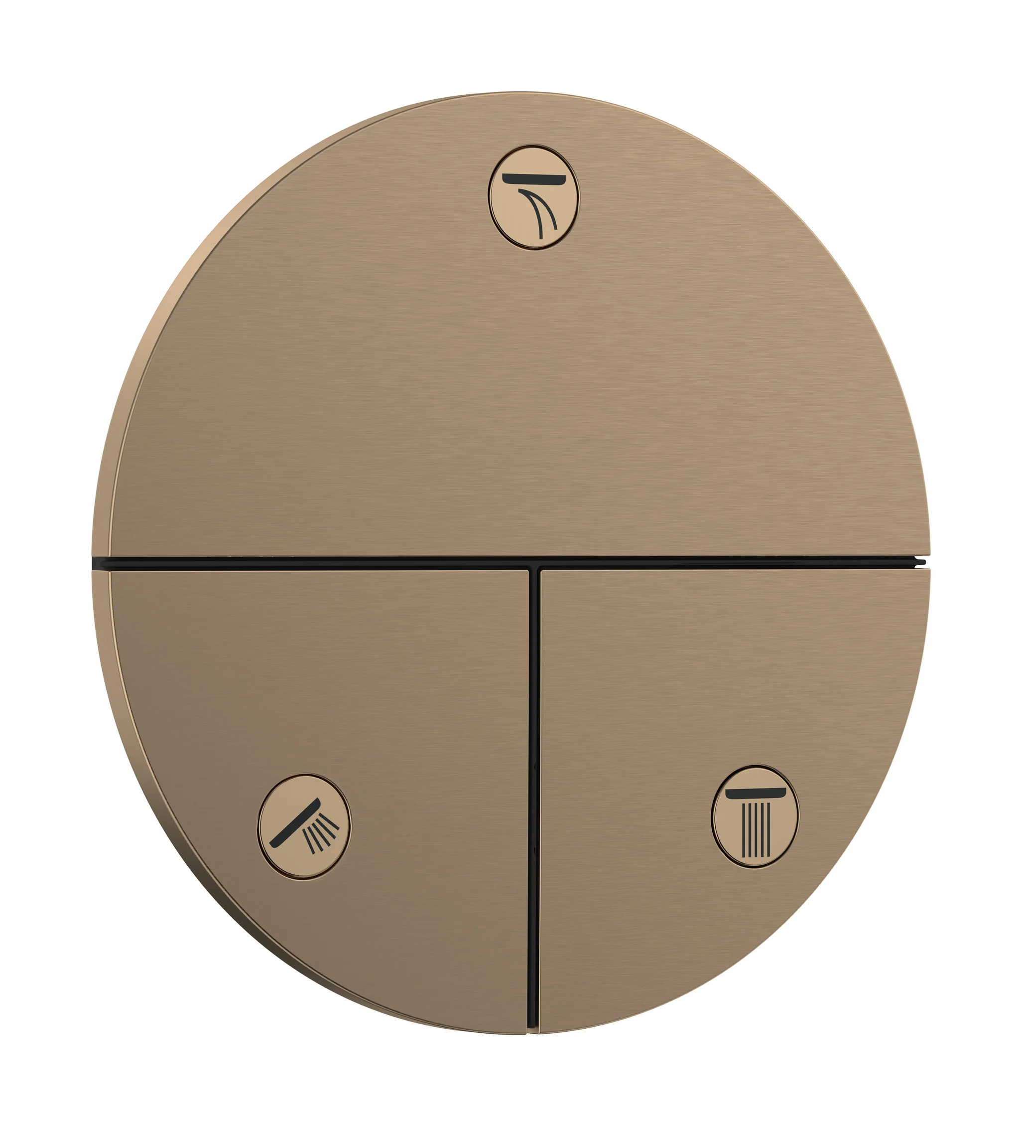 Hansgrohe ShowerSelect Comfort S Ventil Unterputz, Brushed Bronze, 3 Verbraucher, iBox universal 2, 26 l/min Durchfluss