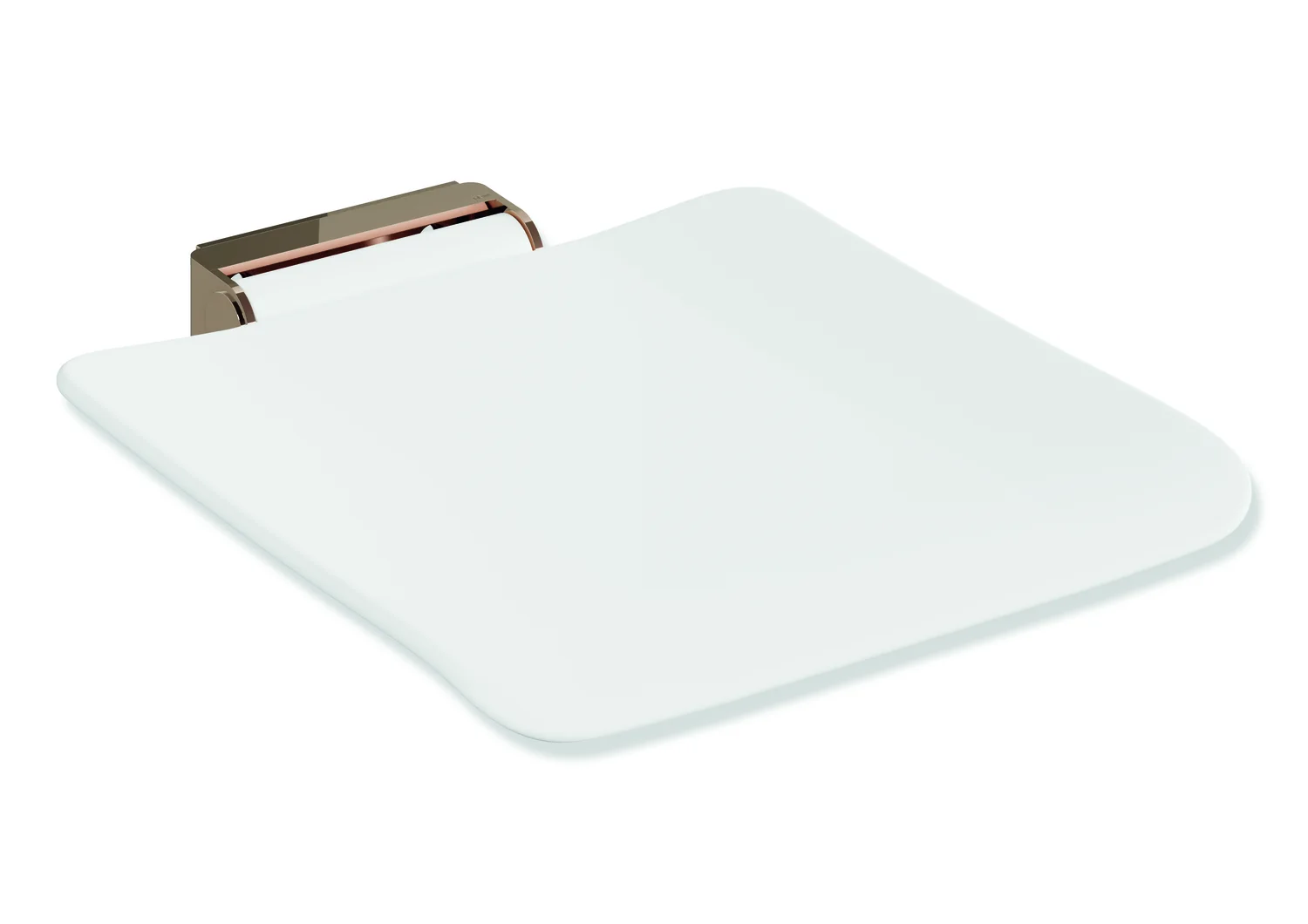HEWI Mobiler Klappsitz System 900, PVD, Kupfer glänzend, 450x530 mm, Sitzfläche 450x450 mm, Höhe 112 mm HEWI Mobiler Klappsitz System 900, PVD, Kupfer glänzend, 450x530 mm, Sitzfläche 450x450 mm, Höhe 112 mm