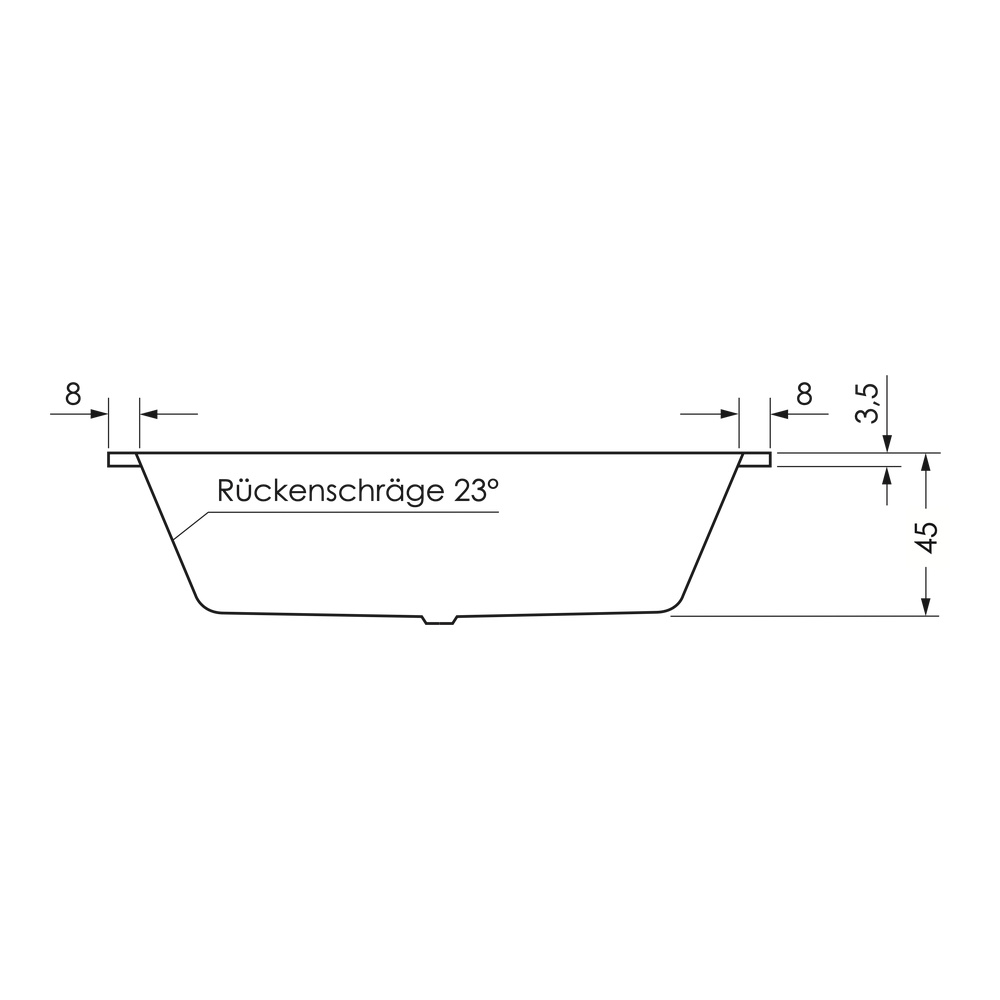 repaBAD Badewanne „Livorno“ rechteck 170 × 70 cm