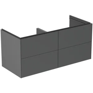 Ideal Standard Möbeldoppelwaschtischunterschrank Conca 1200x505x550mm Anthrazit Ideal Standard Möbeldoppelwaschtischunterschrank Conca 1200x505x550mm Anthrazit