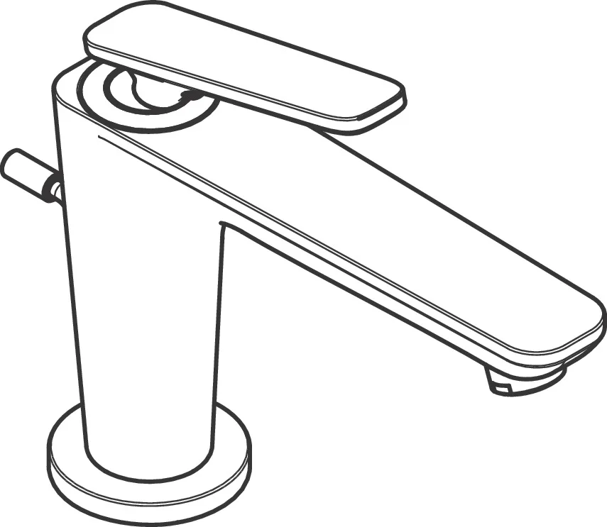 Hansgrohe AXOR Citterio C Einhebel-Waschtischmischer 90° mit CoolStart und Zugstangen-Ablaufgarnitur in Chrom, Ausladung 128 mm, Auslaufhöhe 90 mm