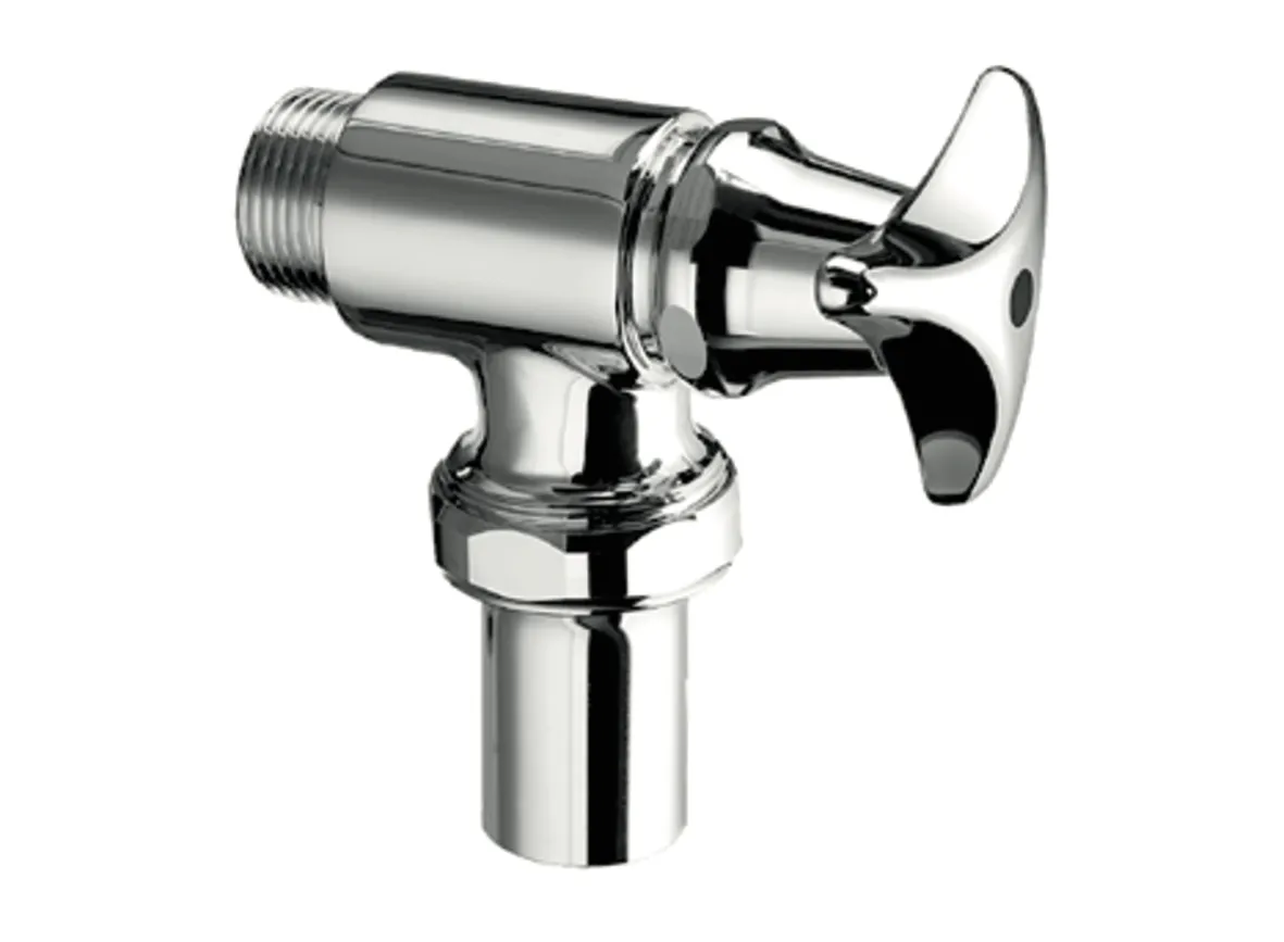 WC-Spülventil OMAT, DN 20 G 3/4 AG, Anschluss Spülrohr: Ø 26 mm, Mit Dreisterngriff, chrom WC-Spülventil OMAT, DN 20 G 3/4 AG, Anschluss Spülrohr: Ø 26 mm, Mit Dreisterngriff, chrom