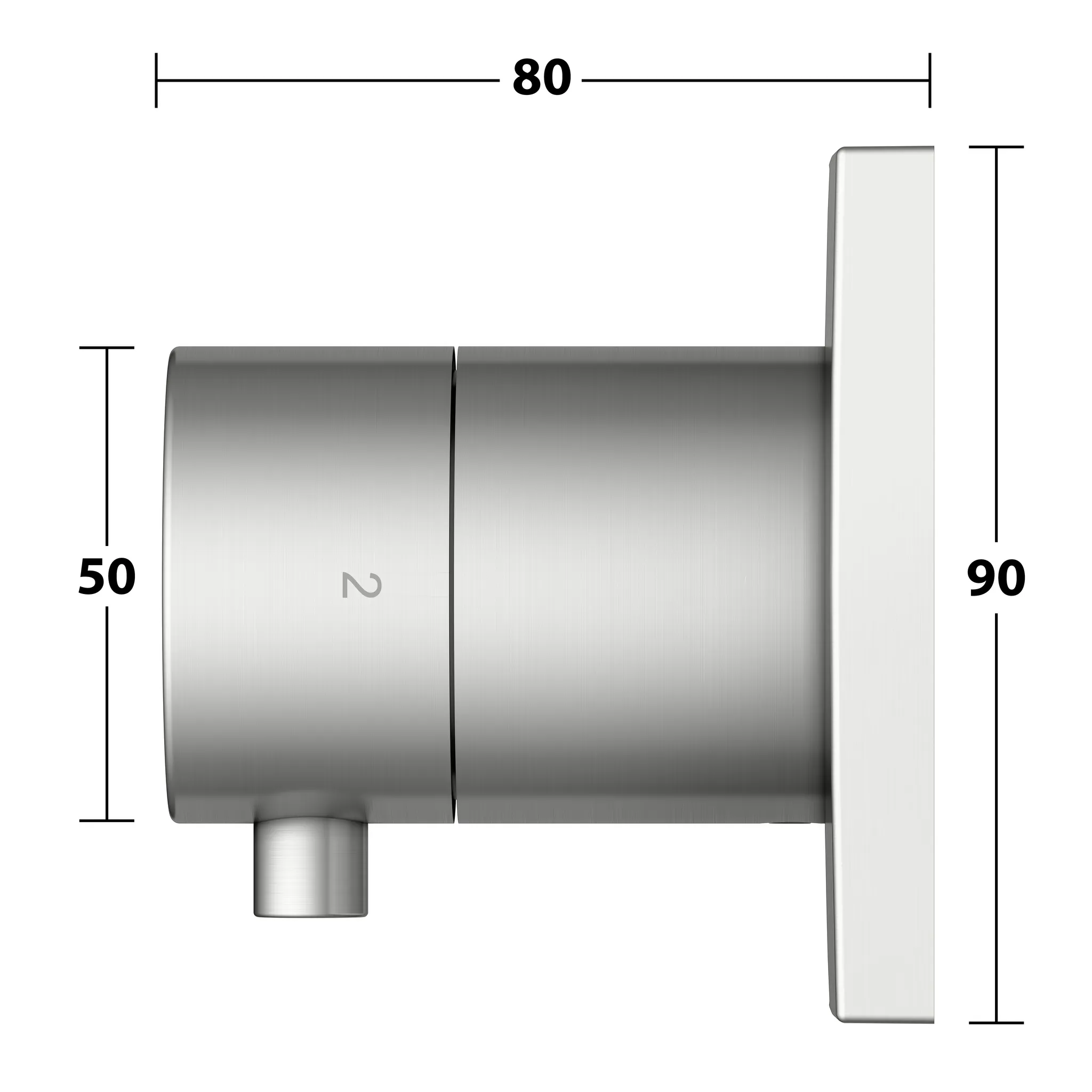 KEUCO IXMO Ab- und Umstellventil Unterputz für 2 Verbraucher IXMO Comfort, eckig Edelstahl-finish