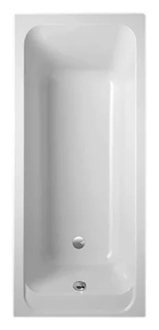 Villeroy & Boch Badewanne „Architectura“ rechteck 160 × 70 cm, Fußablauf in Weiß Alpin