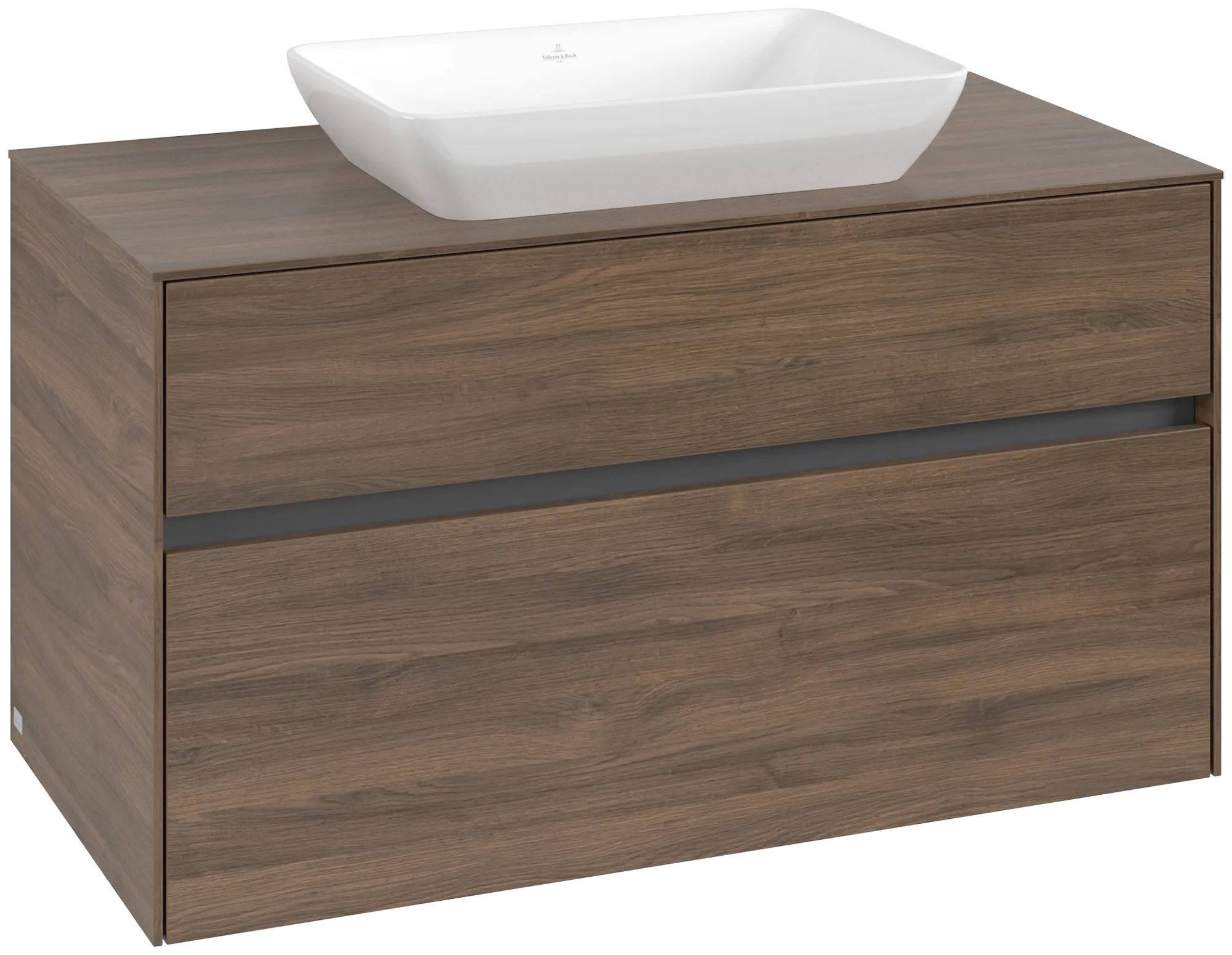 Villeroy & Boch Waschbeckenunterschrank Collaro C10900, Arizona Oak, 1000x548x500 mm, 2 Auszüge mit SoftClosing, mittiges Waschbecken