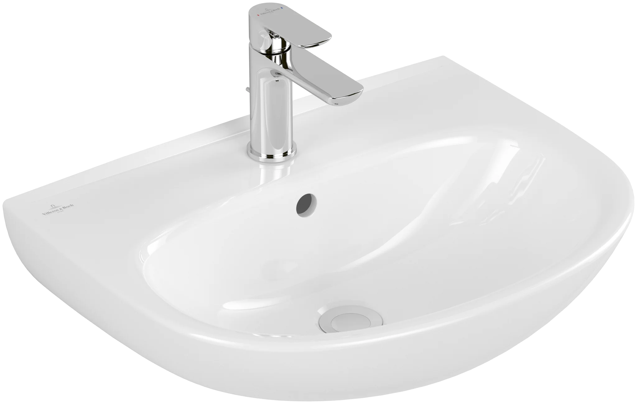 Villeroy & Boch O.novo Wandwaschbecken oval 550x440x180 mm weiß Alpin CeramicPlus Villeroy & Boch O.novo Wandwaschbecken oval 550x440x180 mm weiß Alpin CeramicPlus