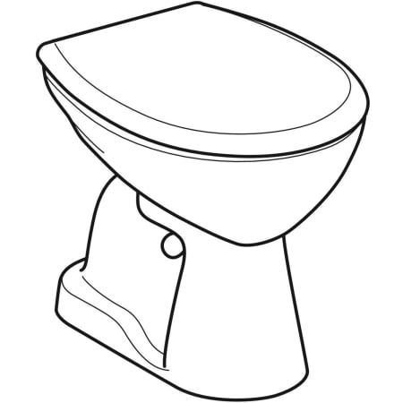 Stand-Flachspül-WC „Renova“ 35,5 × 39 × 46 cm, mit Spülrand