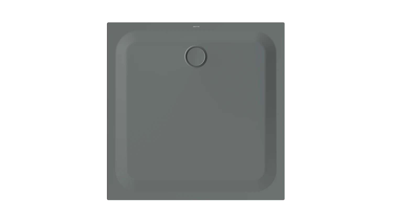 Bette quadrat Duschwanne „BetteUltra“ 1100 × 1100 mm ohne Oberflächenbeschichtung, ohne Oberflächenveredelung, ohne Wannenträger, in Smoke