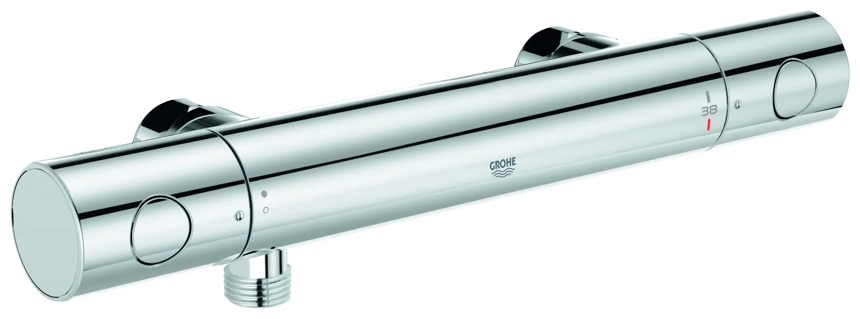 Thermostat-Brausebatterie Grohtherm 800 Cosmopolitan 34767, Wandmontage, ohne Anschlüsse, chrom Thermostat-Brausebatterie Grohtherm 800 Cosmopolitan 34767, Wandmontage, ohne Anschlüsse, chrom