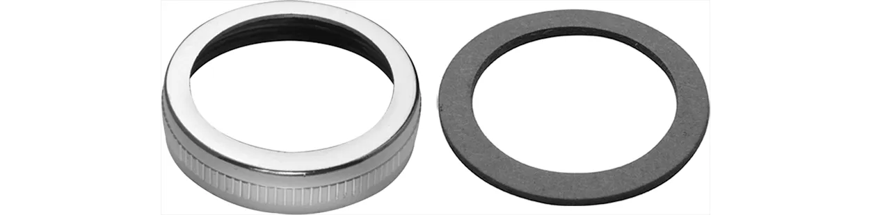 Rändelmutter MS vc 1 1/4″ und Dichtungen flach zu Rändelmutter 1 1/4″