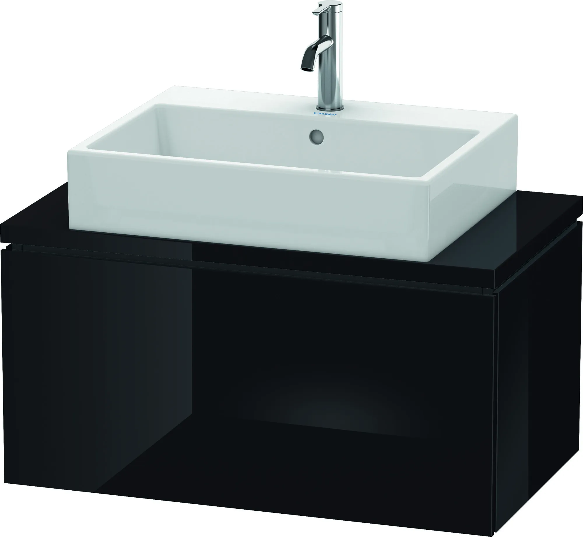 Duravit Waschtischunterschrank wandhängend „L-Cube“ 82 × 40 × 47,7 cm Schwarz Hochglanz Duravit Waschtischunterschrank wandhängend „L-Cube“ 82 × 40 × 47,7 cm Schwarz Hochglanz