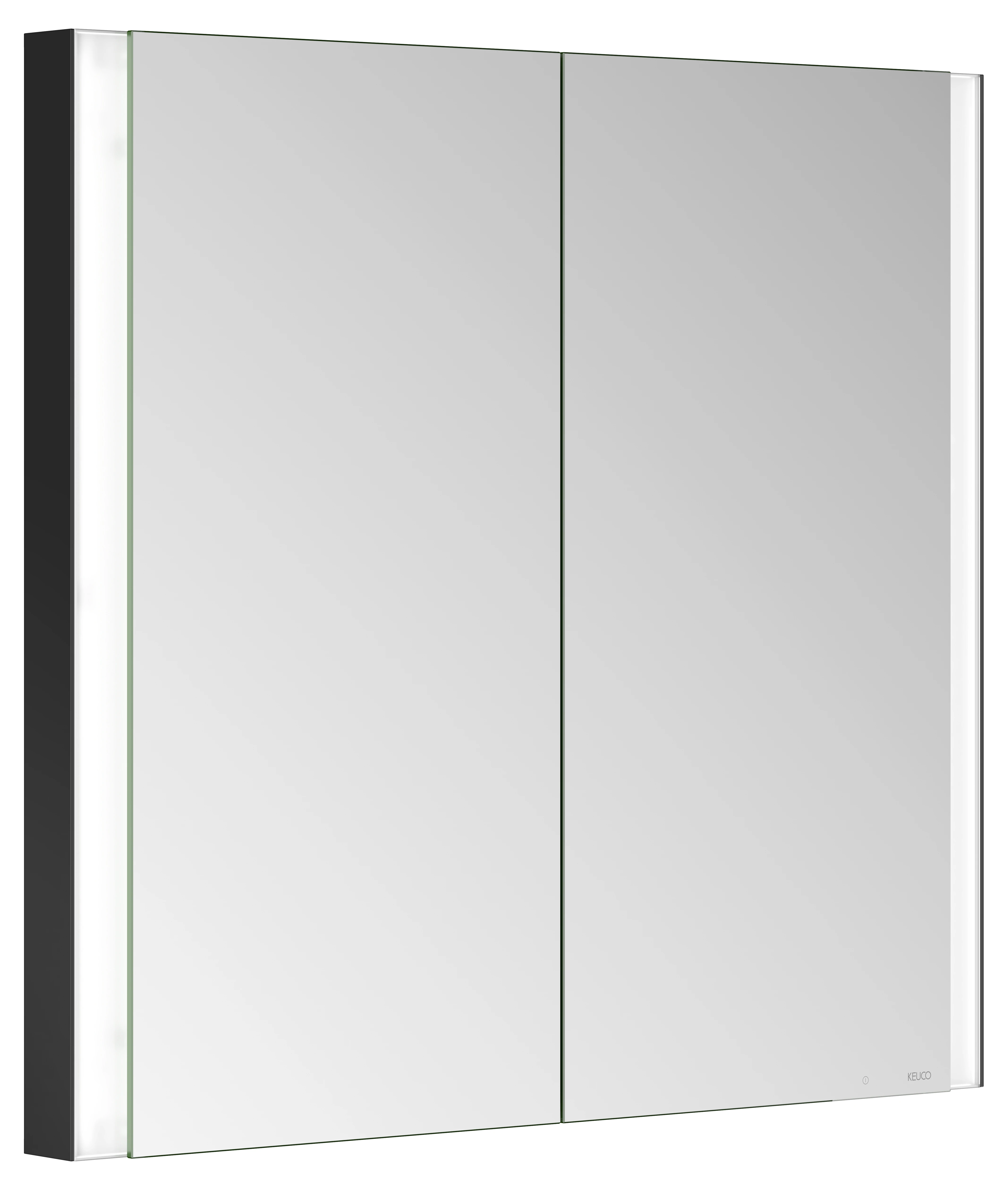 KEUCO Wandeinbau Spiegelschrank „Somaris“ Schwarz (matt), Unterputz, ohne Spiegelheizung 800 × 710 × 115 mm KEUCO Wandeinbau Spiegelschrank „Somaris“ Schwarz (matt), Unterputz, ohne Spiegelheizung 800 × 710 × 115 mm