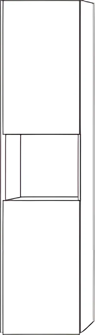 Sanipa Hochschrank „3way“ 400 × 1700 × 345 mm Anschlag rechts, in Graphit (matt), Anschlag rechts Sanipa Hochschrank „3way“ 400 × 1700 × 345 mm Anschlag rechts, in Graphit (matt), Anschlag rechts