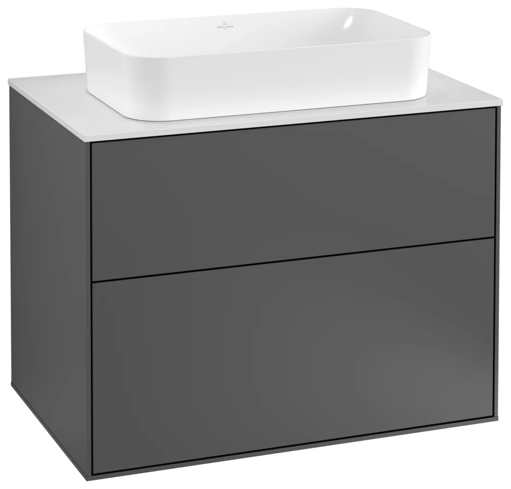 Villeroy & Boch Waschbeckenunterschrank Finion G22100 Anthracite Matt Lacquer, 800x603x501 mm, mit Beleuchtung und Push-to-open Funktion