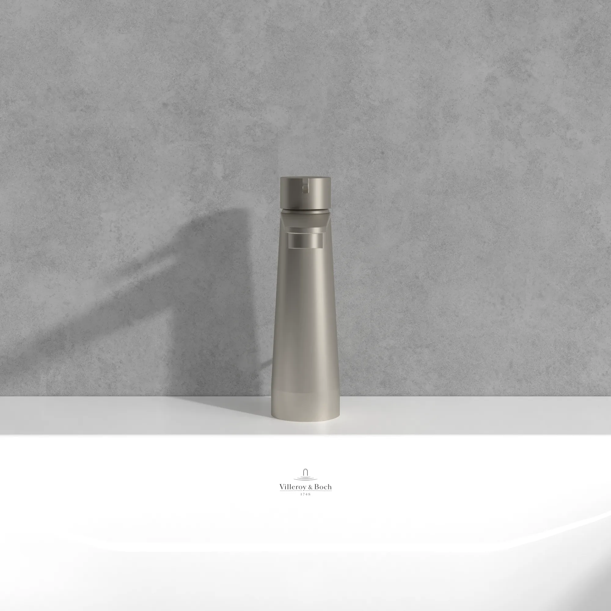 Einhand-Waschtischarmatur „Conum“ 16,5 cm Ausladung 129 mm in Brushed Nickel Matt Einhand-Waschtischarmatur „Conum“ 16,5 cm Ausladung 129 mm in Brushed Nickel Matt