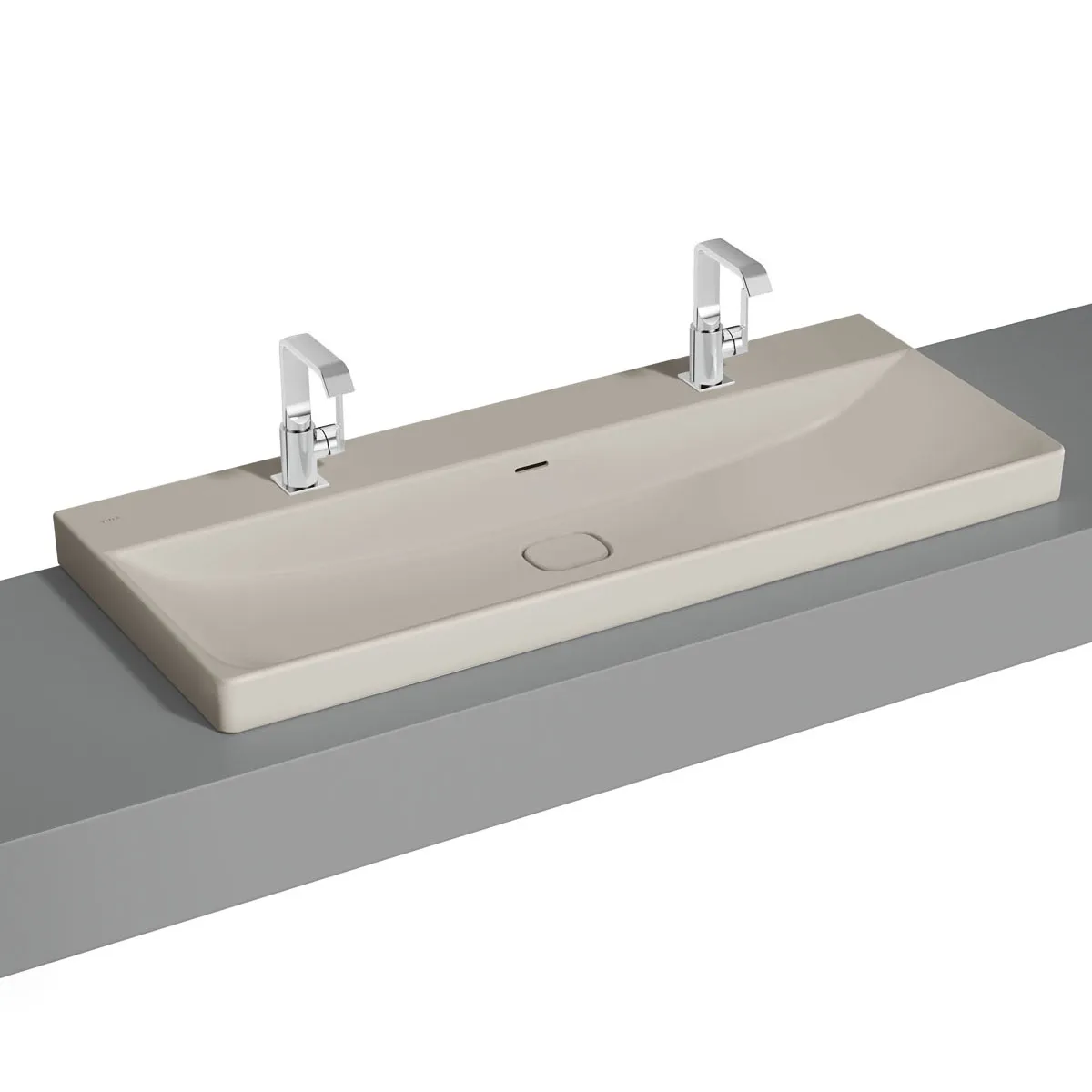 VitrA New Metropole Doppelaufsatzwaschtisch wandgebunden rechteckig 120 x 47 cm