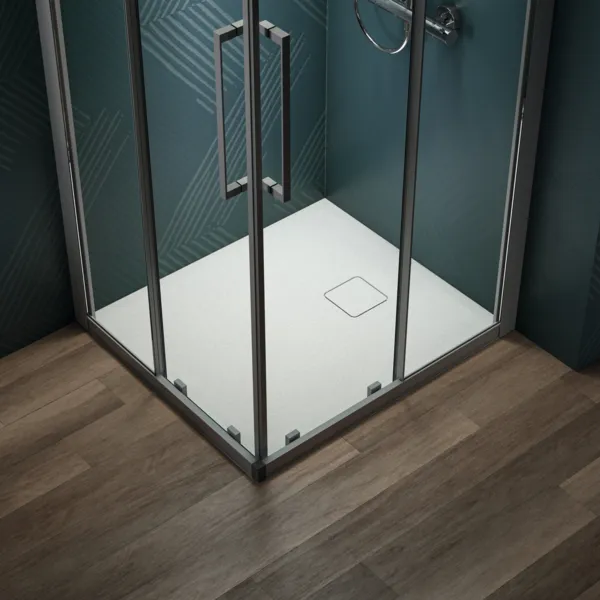 Ideal Standard Rechteck-Brausewanne Ultra Flat Evo, Seidenweiß, 900x800x35 mm, bodengleicher Einbau möglich