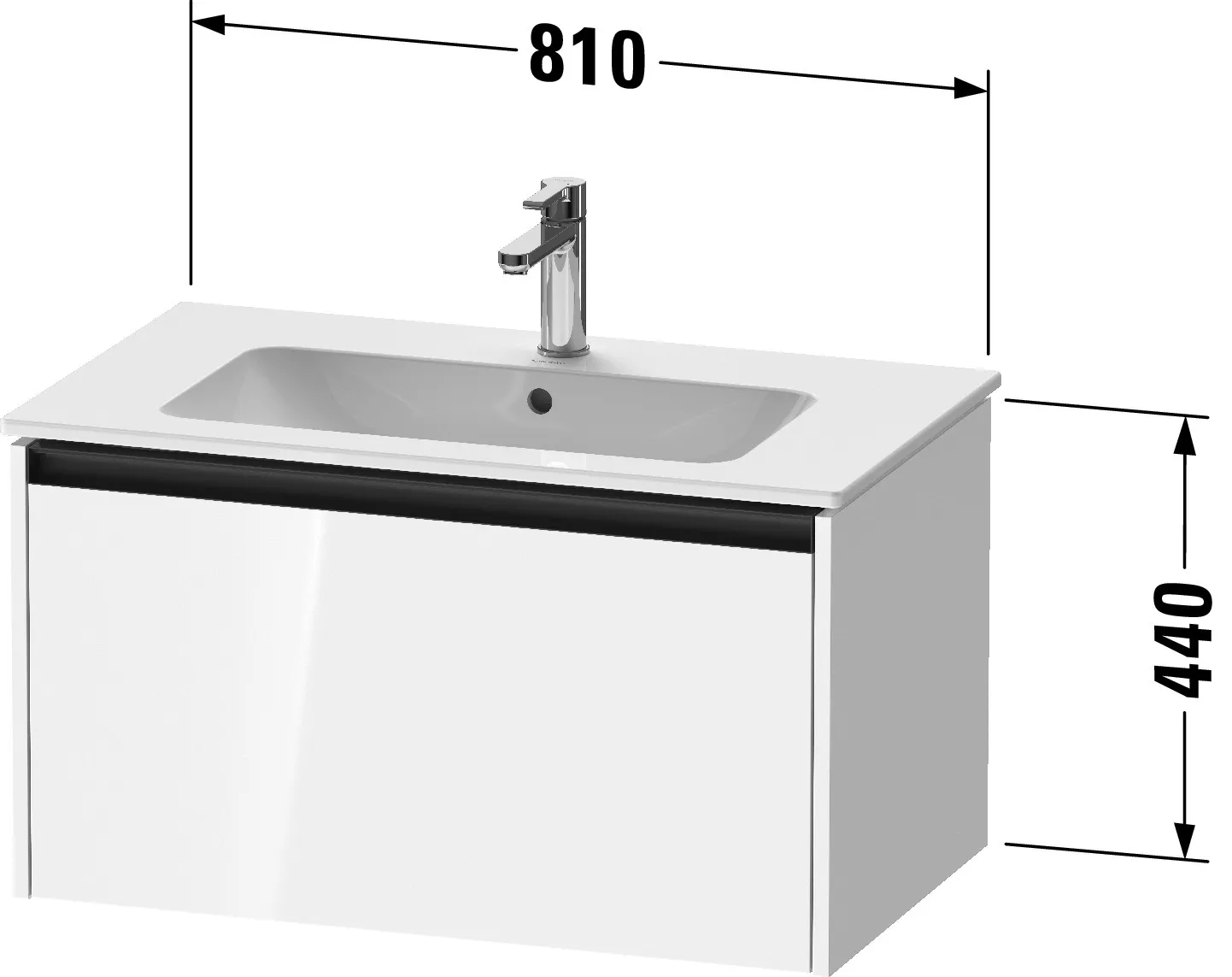 Duravit Waschtischunterschrank wandhängend „Ketho.2“ 81 × 44 × 48 cm Eiche Marmoriert Duravit Waschtischunterschrank wandhängend „Ketho.2“ 81 × 44 × 48 cm Eiche Marmoriert