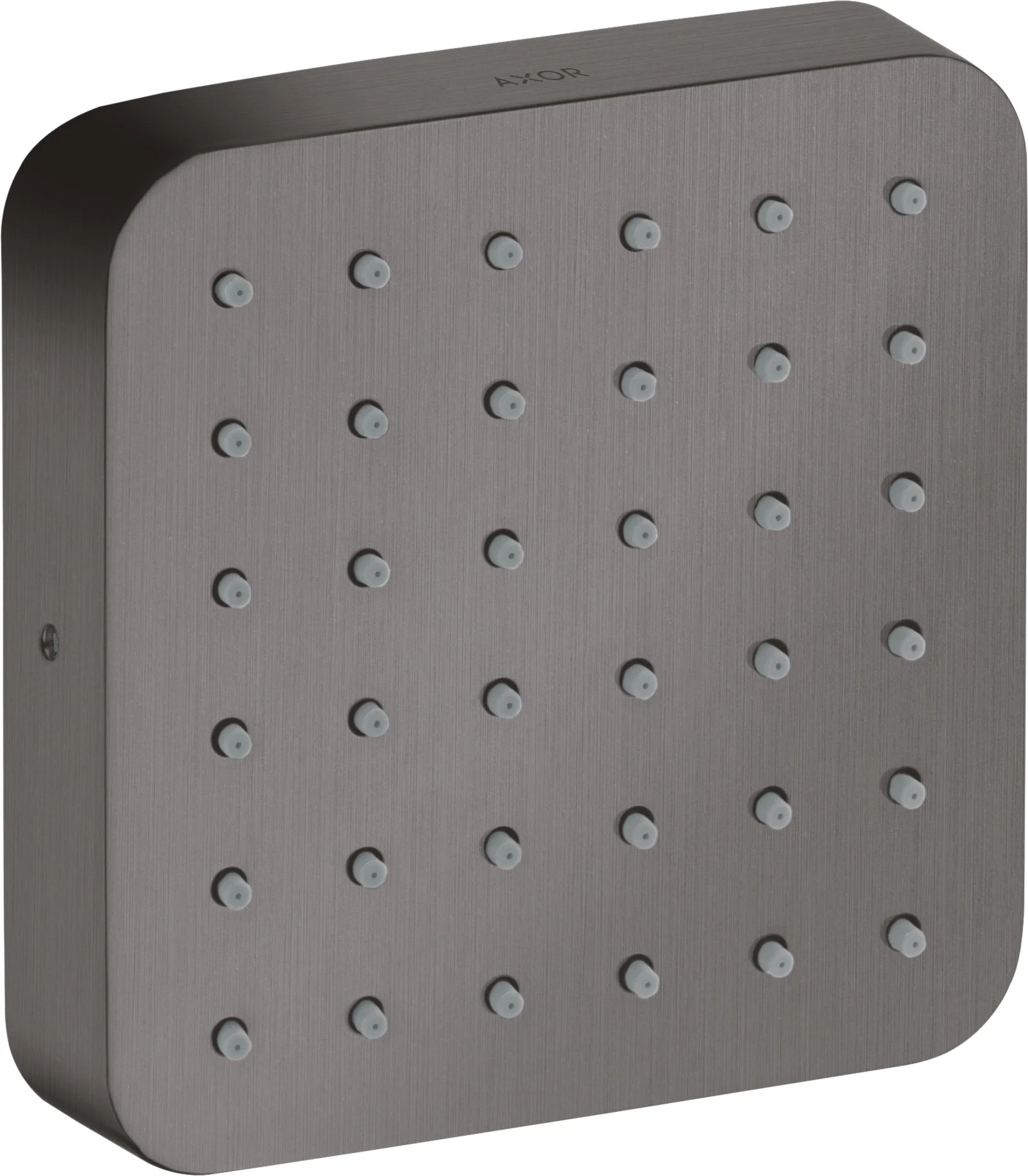 Hansgrohe AXOR Citterio E Brausemodul Unterputz softsquare Brushed Black Chrome 120x120mm Rain Strahl 5,3 l/min verstellbarer Winkel für Kopf-, Nacken- oder Seitenbrause