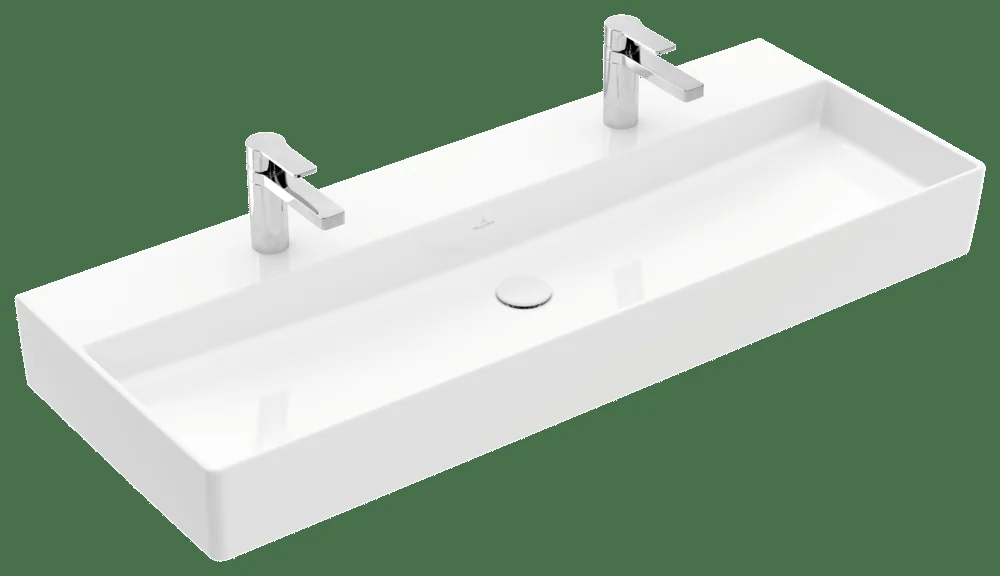 Villeroy & Boch Memento 2.0 Waschbecken TitanCeram 1200x470mm Rechteck 2HL. Weiß Alpin