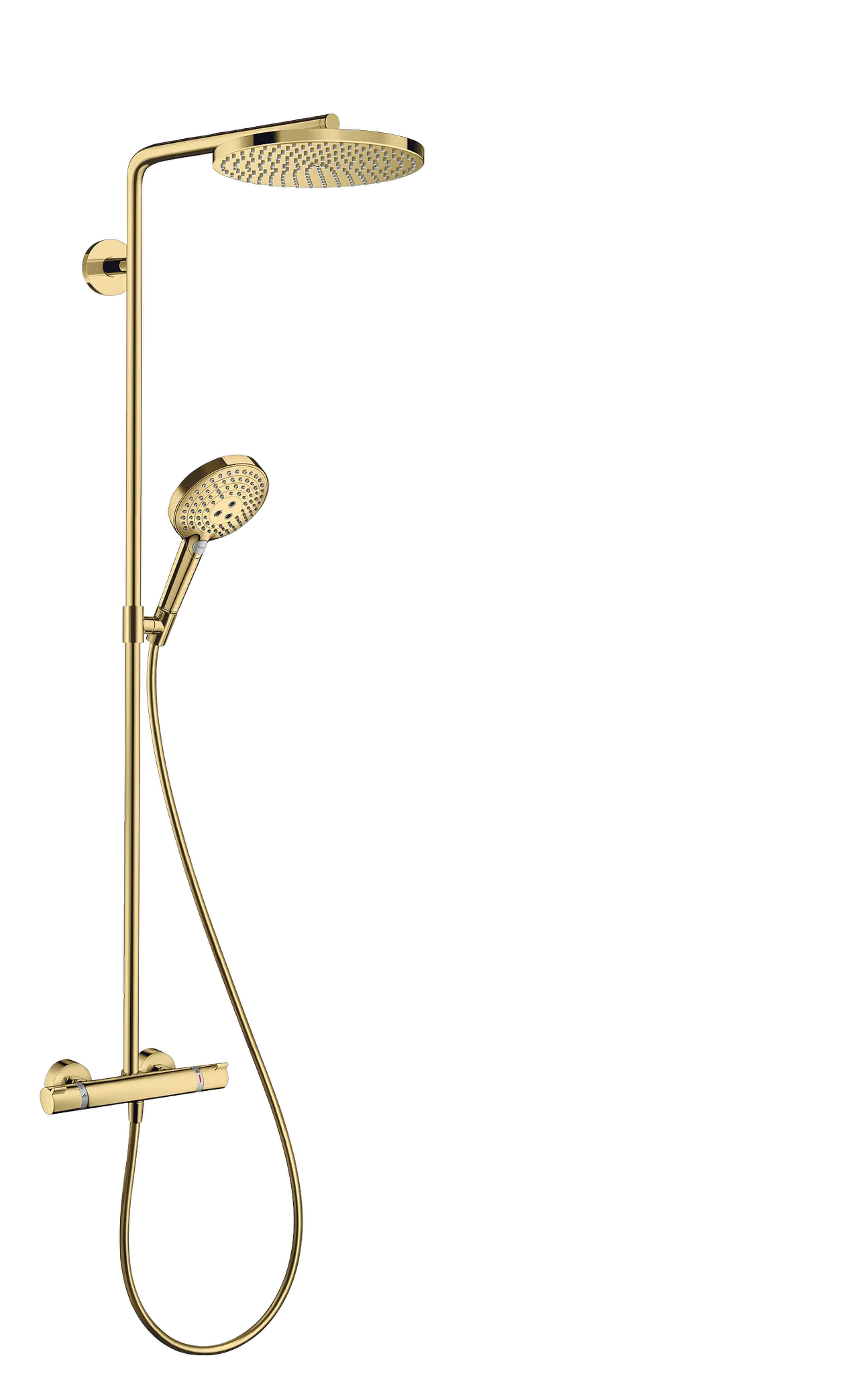 Hansgrohe Raindance Select S Showerpipe 240 1jet PowderRain mit Thermostat, Polished Gold Optic