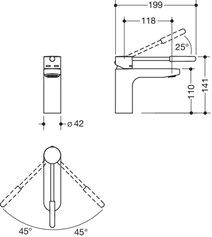 Einhand-Waschtischarmatur „System-Armaturen“ 19,9 cm in Koralle Einhand-Waschtischarmatur „System-Armaturen“ 19,9 cm in Koralle