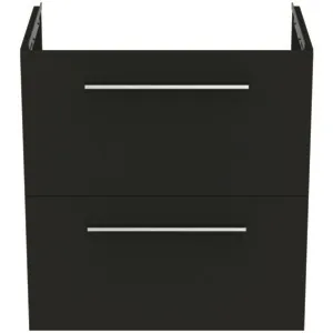 Ideal Standard Möbelwaschtischunterschrank i.life S 2 Auszüge 600x375x630mm Carbongrau matt Ideal Standard Möbelwaschtischunterschrank i.life S 2 Auszüge 600x375x630mm Carbongrau matt