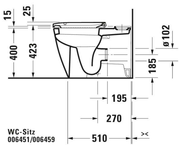 Duravit WC-Sitz „Happy D.2“ 35,9 × 43 × 4,3 cm