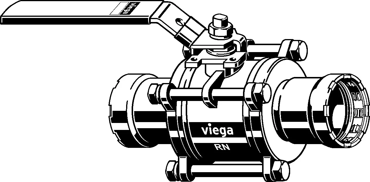 „Profipress“ Kugelhahn unlegiert, Zink-Nickel-Beschichtung DN: 15 | ⌀ 1/2″